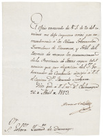 Military letter relating to the First Republic of Texas and the fall of San Antonio