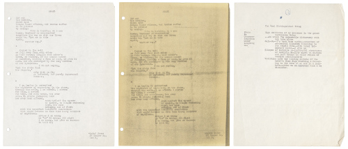 Four manuscript poems
