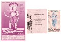 Three pieces of ephemera related to Divine in The Neon Woman