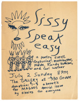 Sissy Speakeasy poetry reading flyer