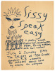 Sissy Speakeasy poetry reading flyer