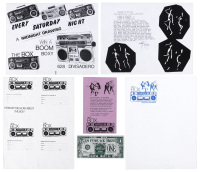 Six pieces of ephemera from The Box, Page Hodel's club