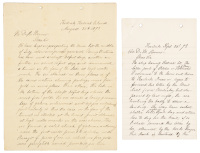 Two autograph letters from gold miner and surveyor Albert Lascy detailing his travels near Karluk, Uyak, and Uganik Bays