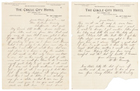 Autograph letter on Alaskan gold rush wintertime conditions