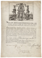Spanish Bill of Health from the Port of Cadiz