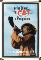 Poster advertising airline Civil Air Transport