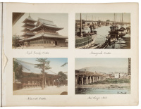 Album of 80 largely hand-colored albumen print scenes of Japan