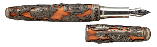 CARAN D'ACHE: Buddha Silver Filigree Limited Edition Fountain Pen