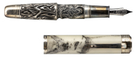 OMAS: Michelangelo Limited Edition Sterling Silver and Marble Fountain Pen
