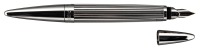 JORG HYSEK: Palladium-Plated Fountain Pen, Godron-Striped Pattern