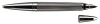 JORG HYSEK: Palladium-Plated Fountain Pen, Godron-Striped Pattern