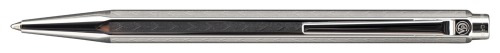 CARAN D'ACHE: Six-Sided Rhodium-Plated Ballpoint Pen, Chevron Pattern