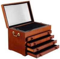 MICHEL AUDIARD: Five-Tiered Wooden Pen Display Cabinet