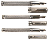 MONTEGRAPPA: Lot of Three Sterling Silver Limited Edition Fountain Pens