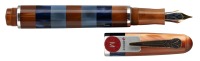 MARLEN: MCH Paris Collection Blue and Brown Resin Fountain Pen