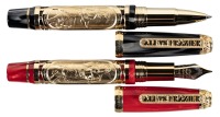 MONTEGRAPPA: Ali Vs Frazier: Thrilla In Manilla 18K Gold Limited Edition Fountain Pen and Rollerball Set * Two Pens