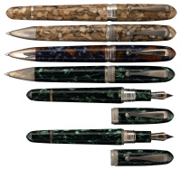 MONTEGRAPPA: Liberty Fountain Pens, Rollerballs and Ballpoints * Lot of Six Pens