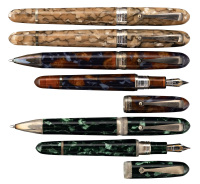 MONTEGRAPPA: Liberty Fountain Pens, Rollerballs and Ballpoints * Lot of Six Pens