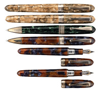 MONTEGRAPPA: Liberty Fountain Pens, Rollerballs and Ballpoints * Lot of Six Pens