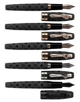 MONTEGRAPPA: Fortuna Ruble Fountain Pens * Lot of Five