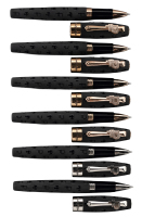 MONTEGRAPPA: Fortuna Ruble Rollerball Pens * Lot of Six