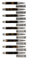 FERRARI DA VARESE: Spartacus Amber * Lot of Nine Fountain Pens