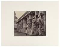 Trichinopoly; Mundapam, with facade of carved Stone Horses