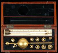 Sikes's Hydrometer with 10 brass weights and thermometer