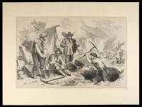 Woodcut of California Gold Diggers 1856