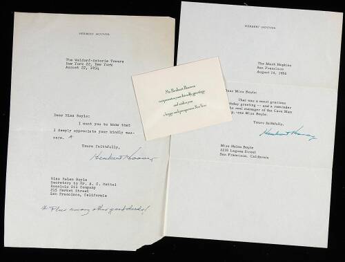 Collection of Signed Books and Letters, Framed Portrait of Herbert Hoover