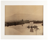 Mammoth plate photograph of Fujiyama from Numagawa River
