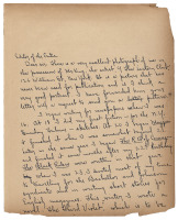 Autograph letter, signed, from Stephen Crane to an editor of the Critic