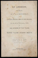 An Address, Delivered by O. de A. Santangelo, at a Public Meeting, Held in New-Orleans...