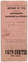 Abstract of Title Prepared by Anthony, Landon & Curry to...P.T. Barnum