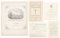 Five pieces of ephemera relating to Yale University.