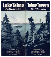 Tahoe Tavern, California: Reached by Southern Pacific, Lake Tahoe Route via Ogden (panel title).