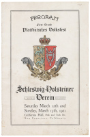 Program First Grand Plattd&uuml;tsches Volksfest: Schleswig-Holsteiner Derein