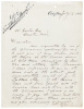 Letter regarding mining town houses