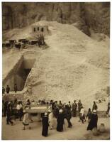 Two photographs of Egypt by Lindsley Hall, one showing the Tomb of Tutankhamen