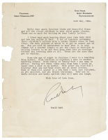 Typed letter signed from Roald Dahl to a grade school class