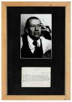 Signed typed note by E.E. Cummings