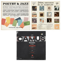 Three LP recordings of Beat authors and performers, two signed by Lawrence Ferlinghetti