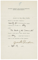 Story payment receipt signed by Jack London