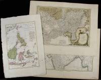 Lot of 3 copper-engraved maps by Rigobert Bonne