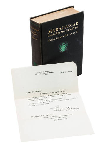 Madagascar: Land of the Man-Eating Tree - with typed letter signed from the author to a reviewer of the book