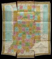 The Tourist's Pocket Map of the State of Indiana, Exhibiting its Internal Improvements, Roads, Distances, &c. By J.H. Young