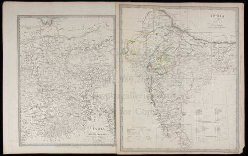 Lot of 12 steel-engraved maps of India