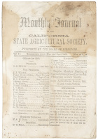 Monthly Journal of the California State Agricultural Society