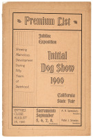 Premium List of the Initial Dog Show of the State Agricultural Society...