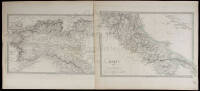 Lot of 5 steel-engraved maps of Italy